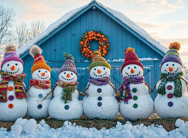 Snowman Friends at the Barn Puzzle | MakeYourPuzzles